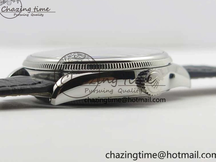 Date BP Markers Leather Real Strap Black Black on Edition Maker 50519 Sticks Dial SS Best SA3165 Cellini 0320